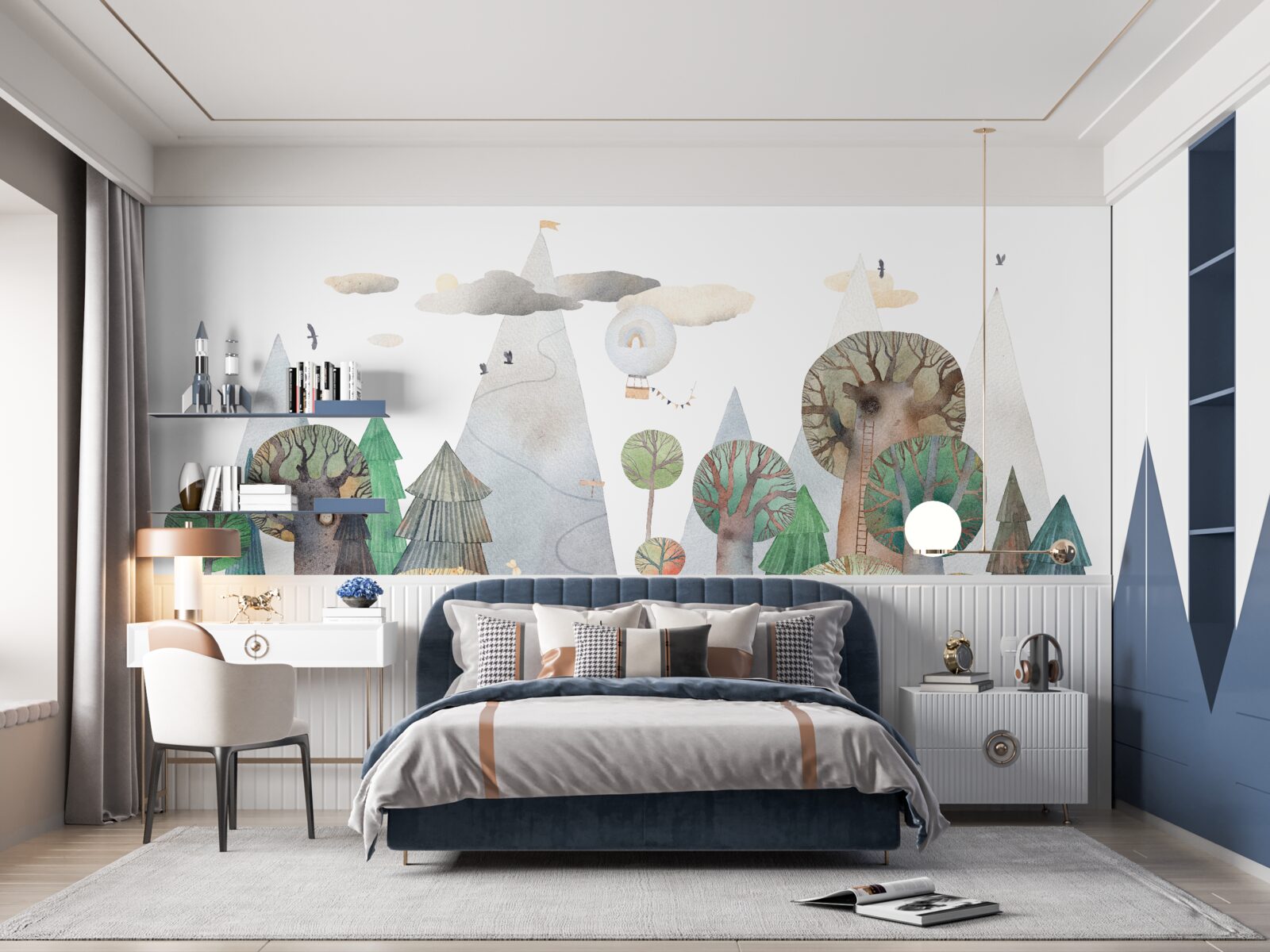 Papier peint mystérieuse forêt magique