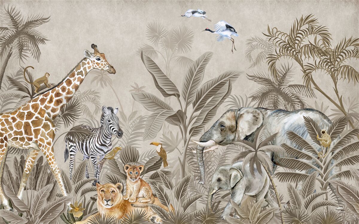 Papier peint les animaux aiment la pluie