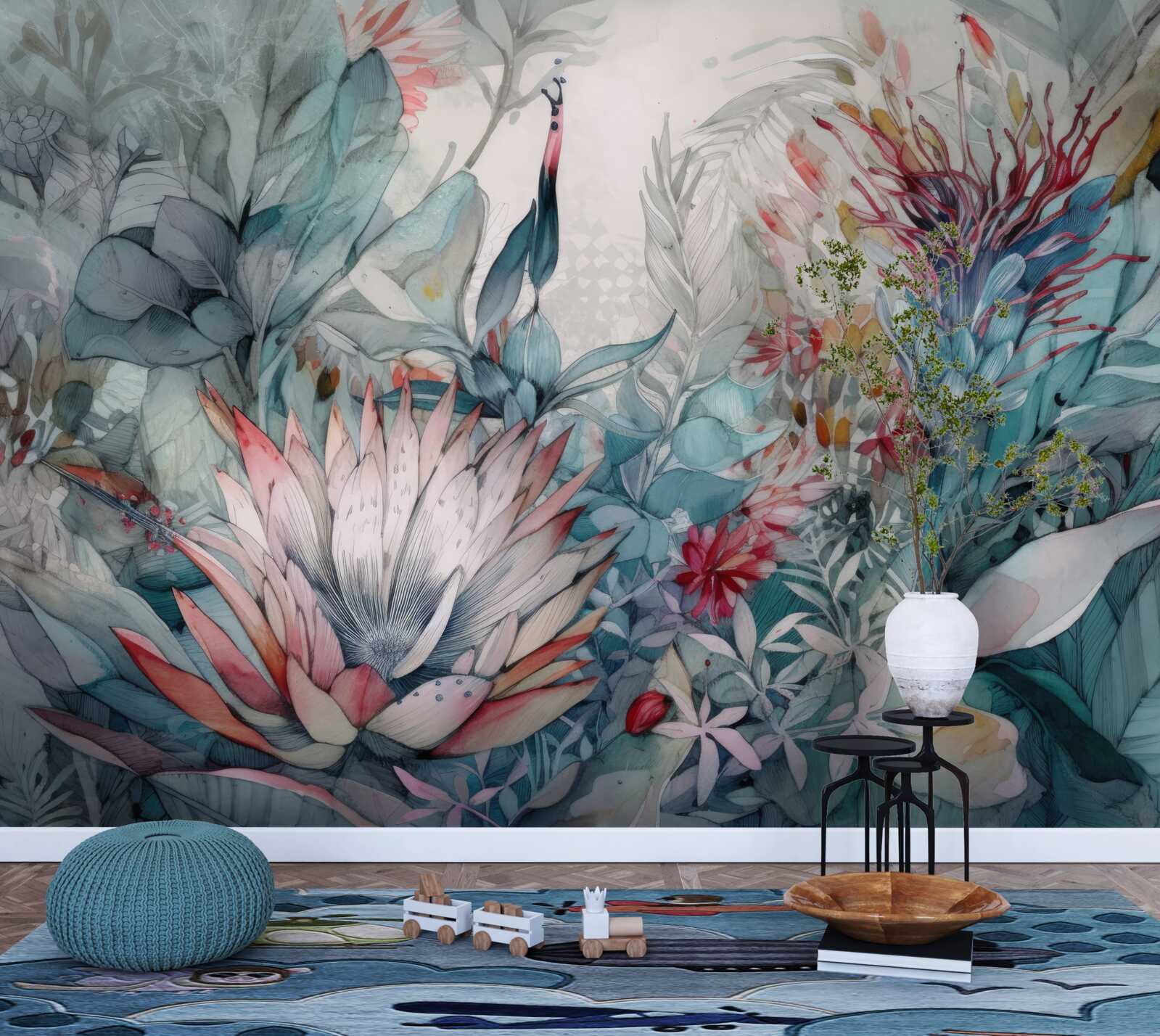 Papier peint les plantes des forêts tropicales