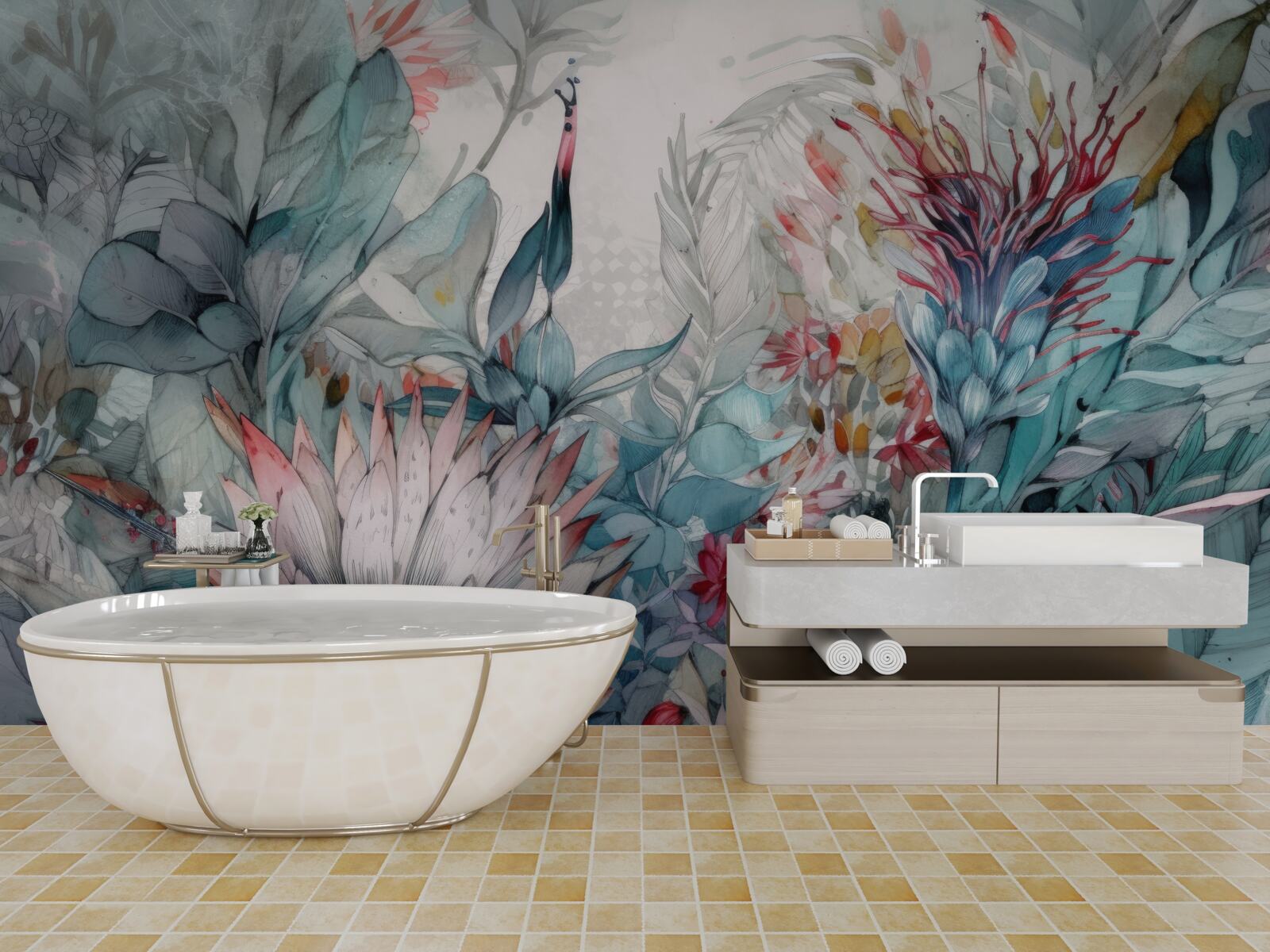 Papier peint les plantes des forêts tropicales