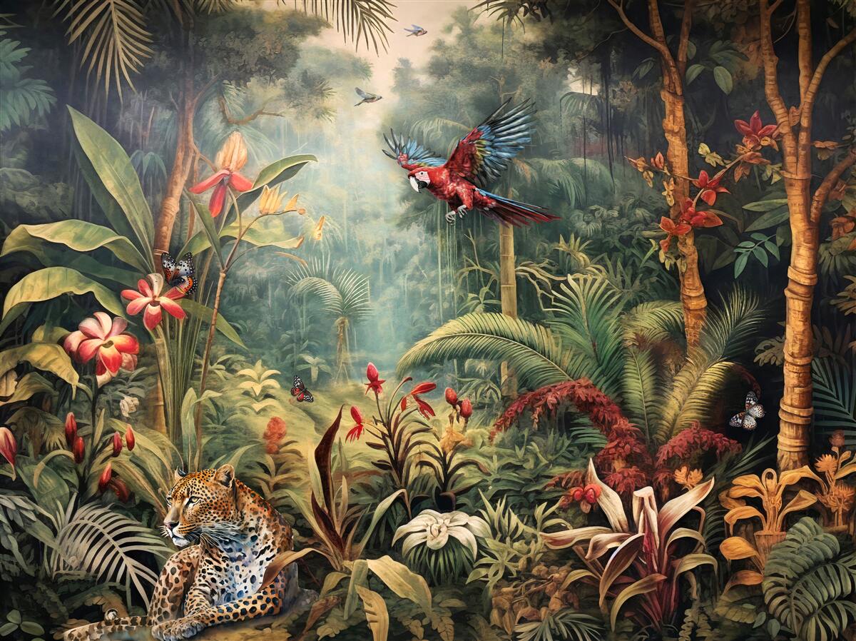 Papier peint habitants de la jungle
