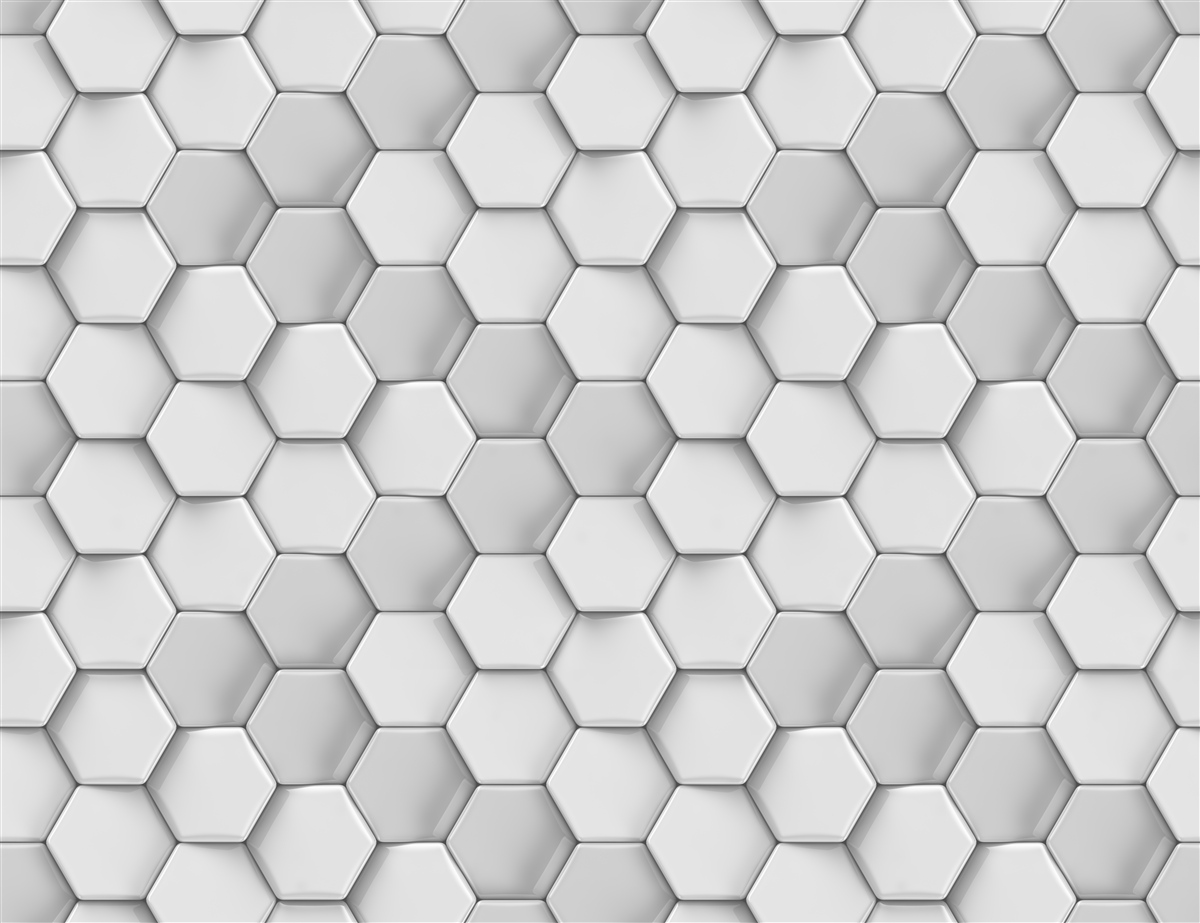 Papier peint pentagones gris volumétriques