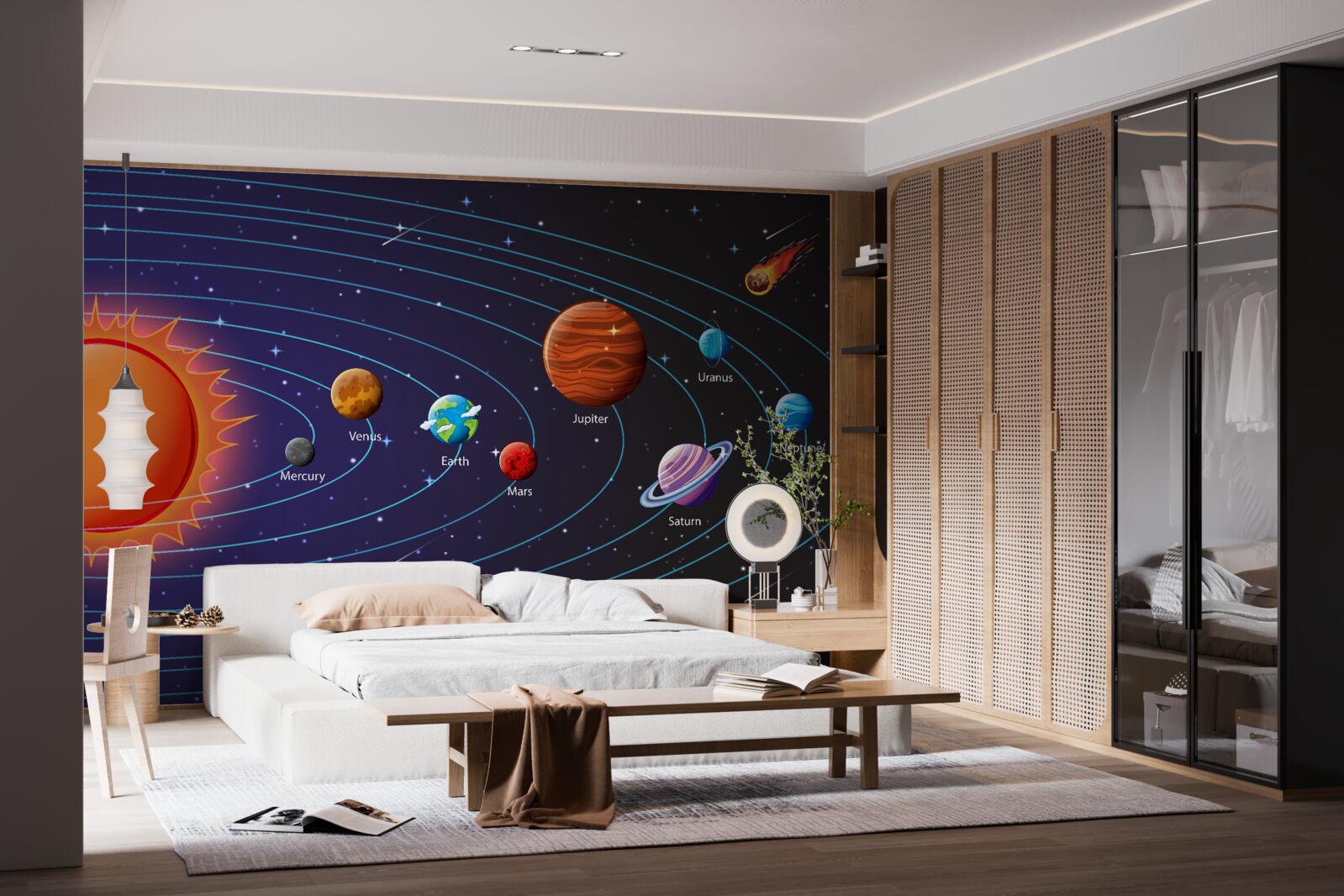 Papier peint séquence de planètes dans l'espace