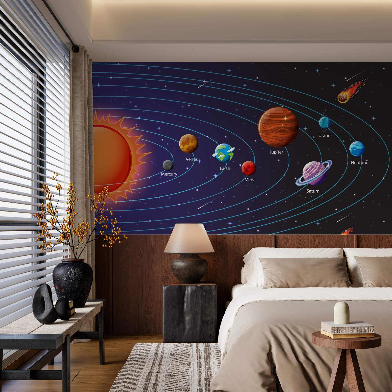 Papier peint séquence de planètes dans l'espace
