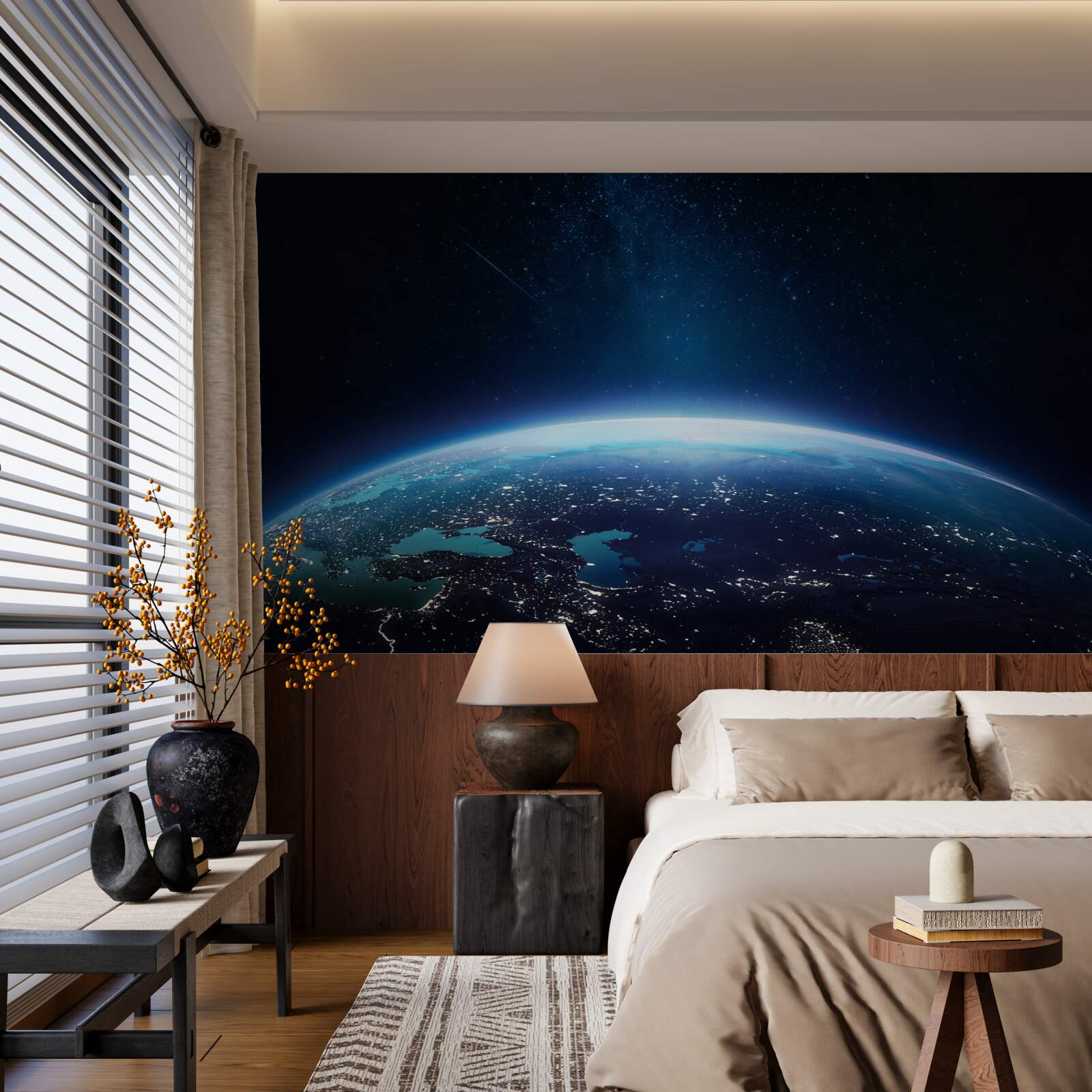 Papier peint surface du sol pendant la nuit