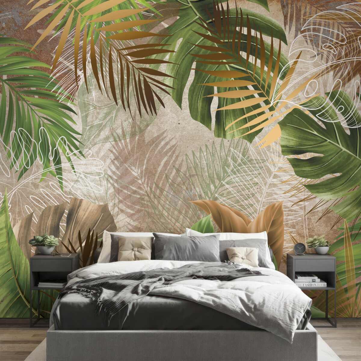 Papier peint les grandes feuilles des forêts tropicales