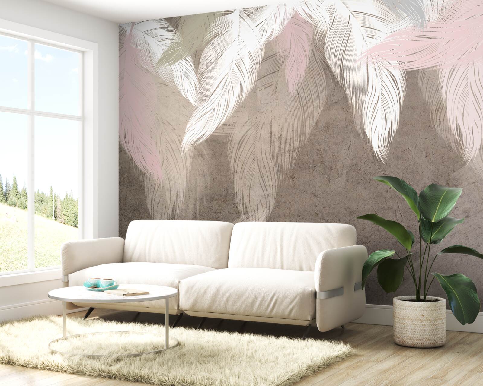 Papier peint les plumes de l'air tombent