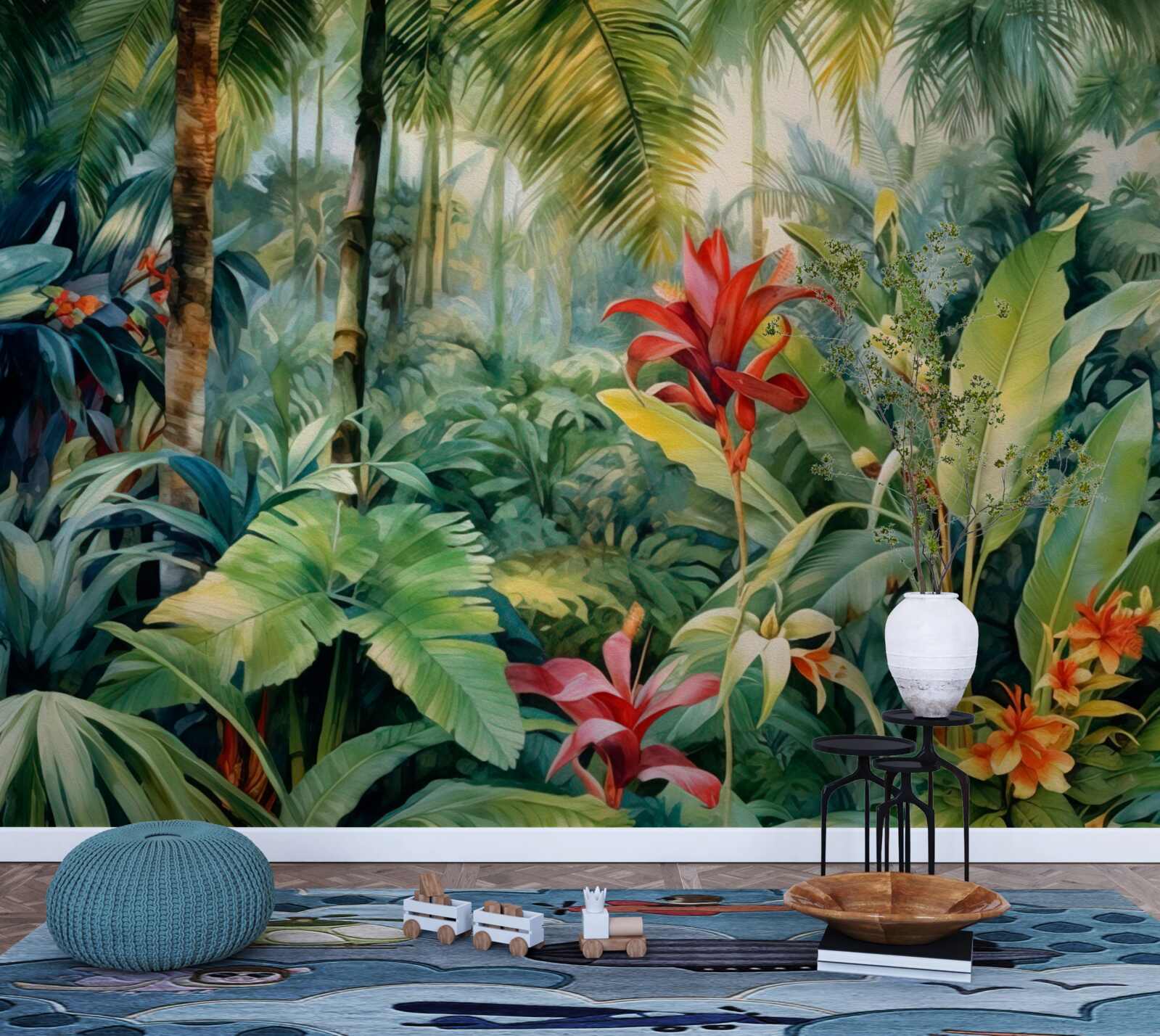 Papier peint une incroyable variété de flore tropicale