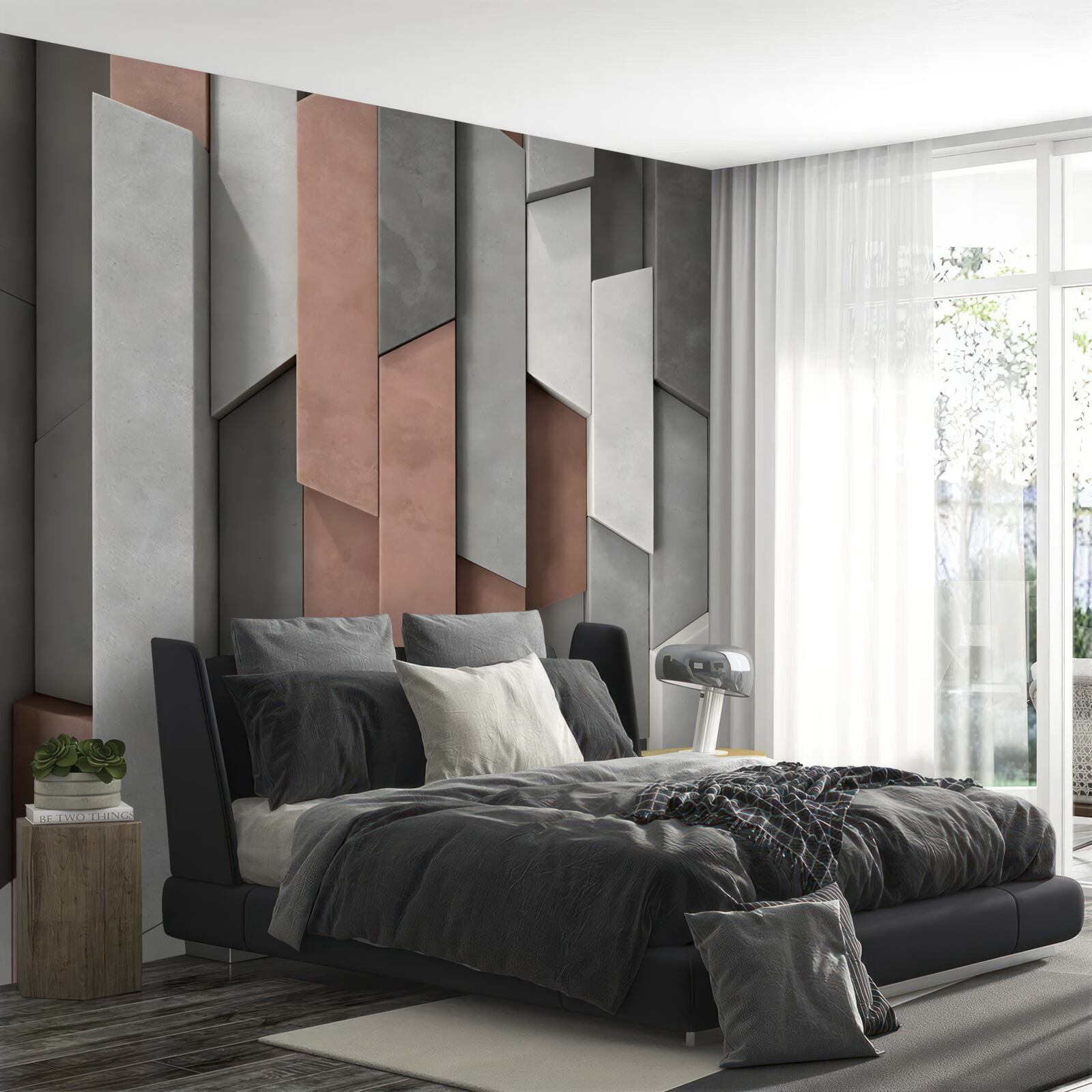 Papier peint formes verticales avec volume