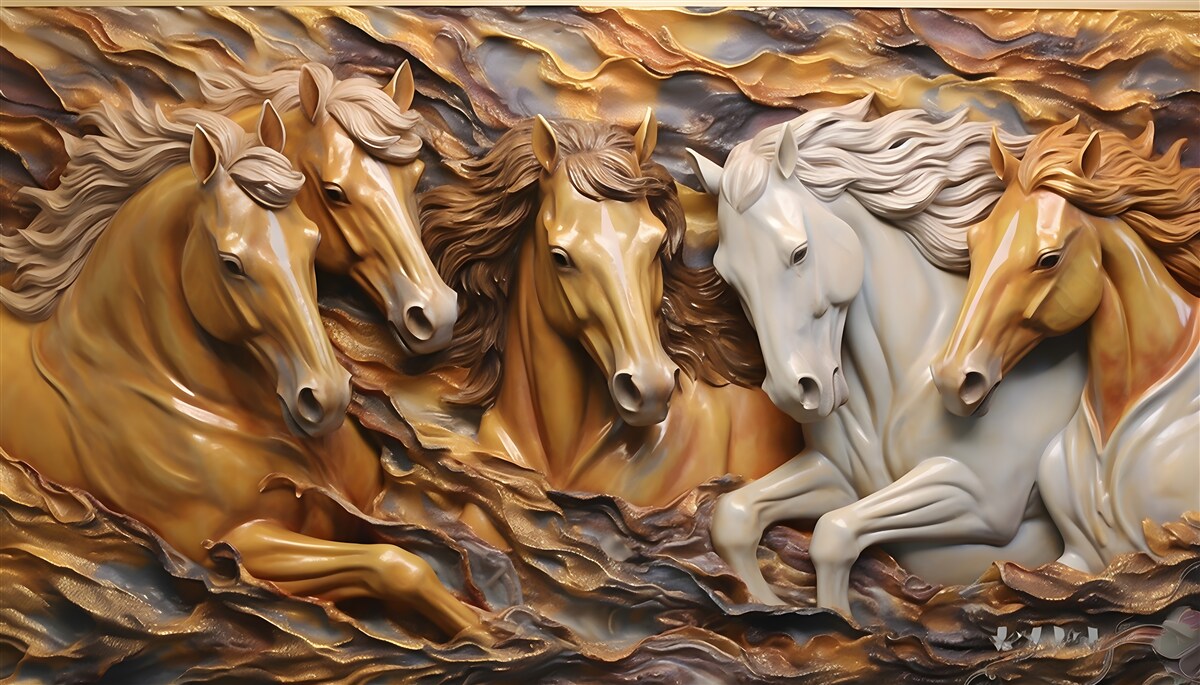 Papier peint les chevaux de course sont devenus légers