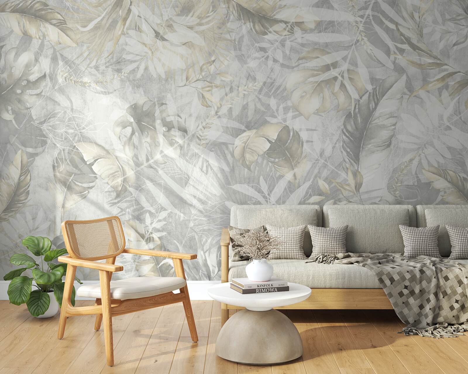 Papier peint abondance de plantes dans la jungle