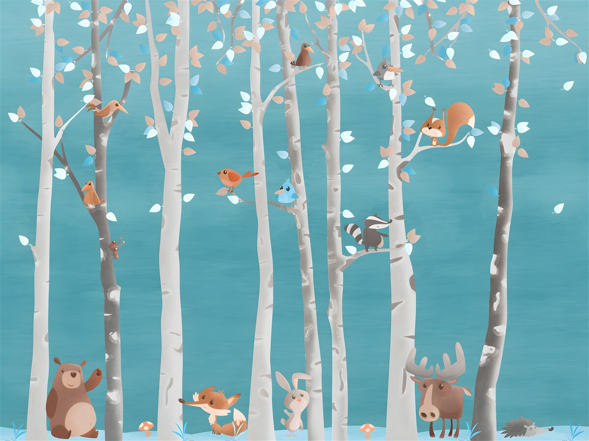 Papier peint les animaux et les habitants de la forêt