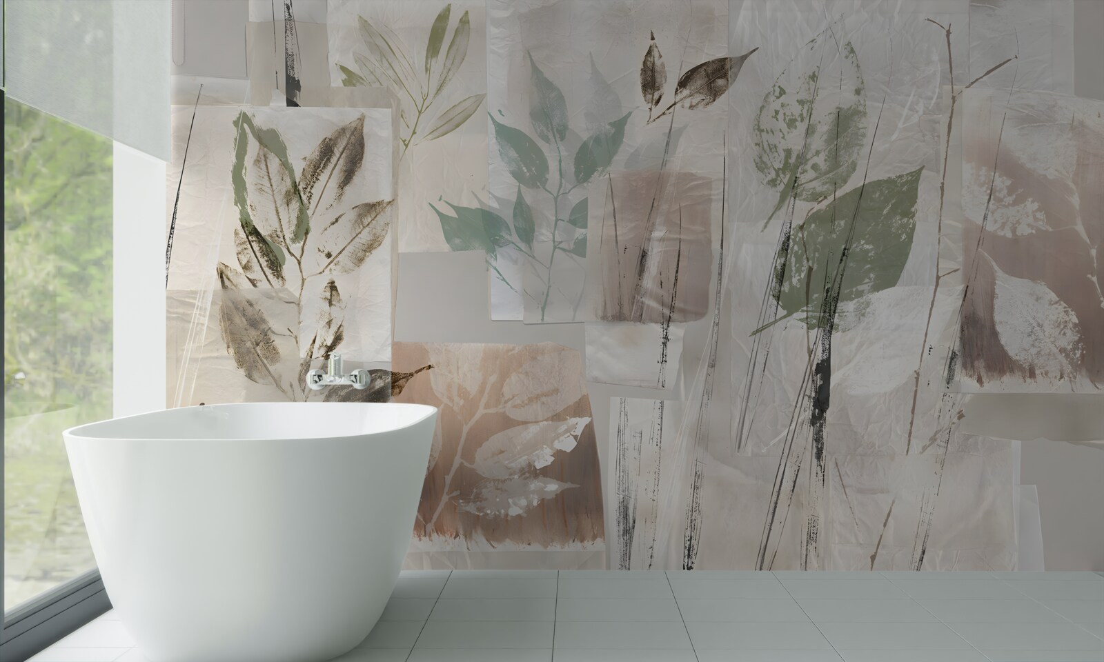Papier peint les contours de la flore exotique