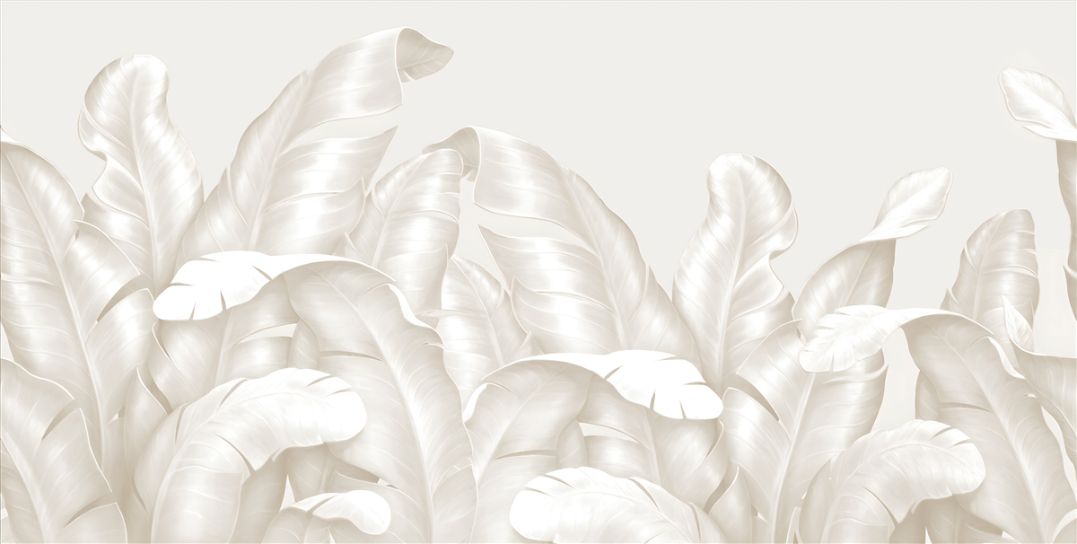 Papier peint fougère tropicale dense