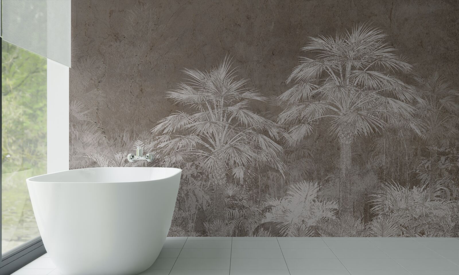 Papier peint végétation tropicale dense la nuit