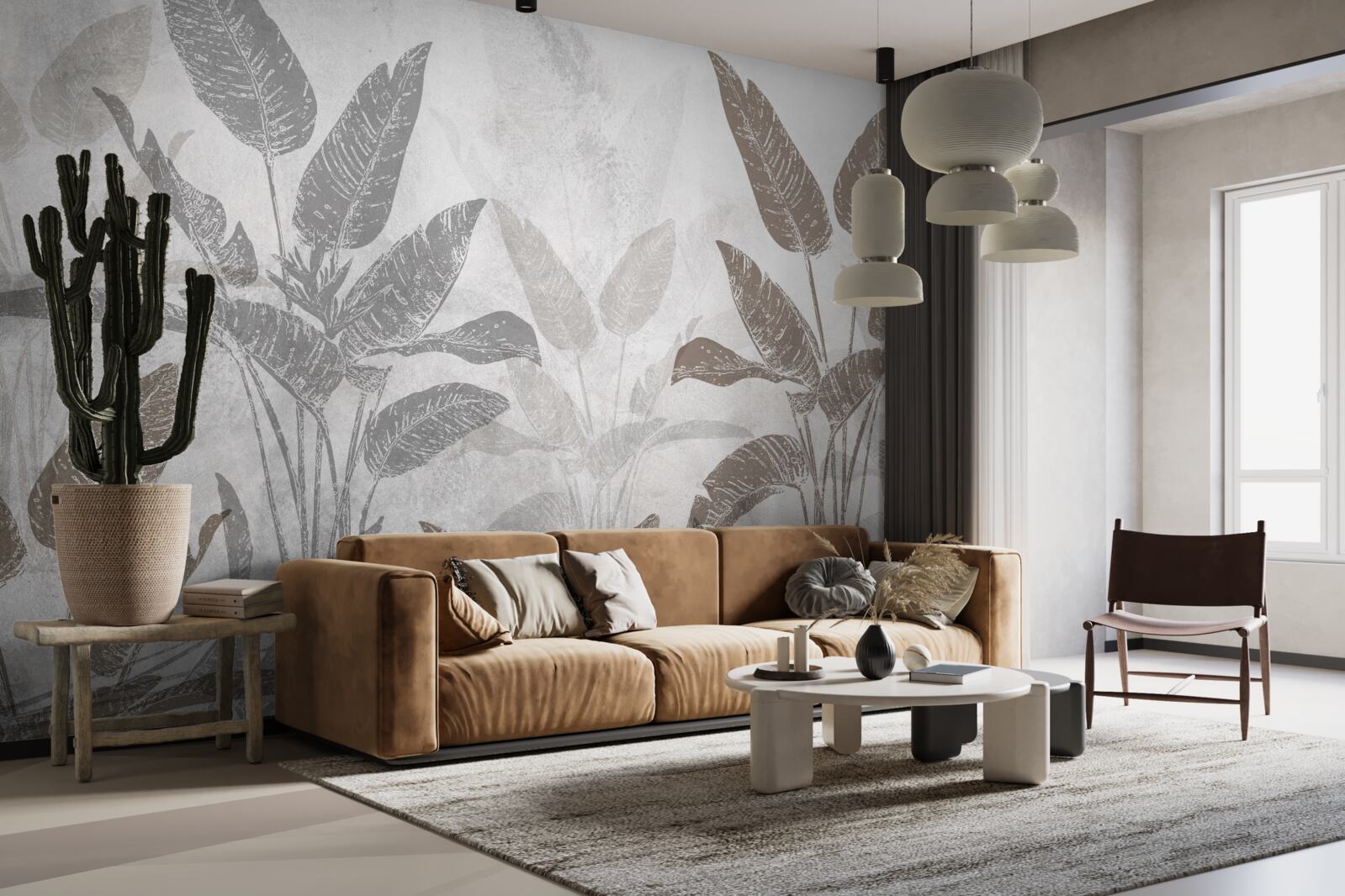 Papier peint plantes hautes et massives