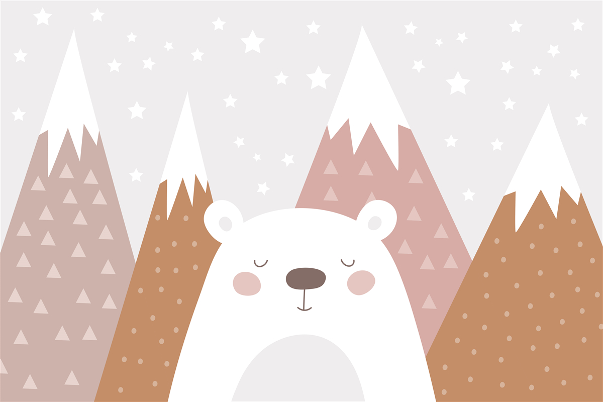 Papier peint l'ours se repose dans les montagnes