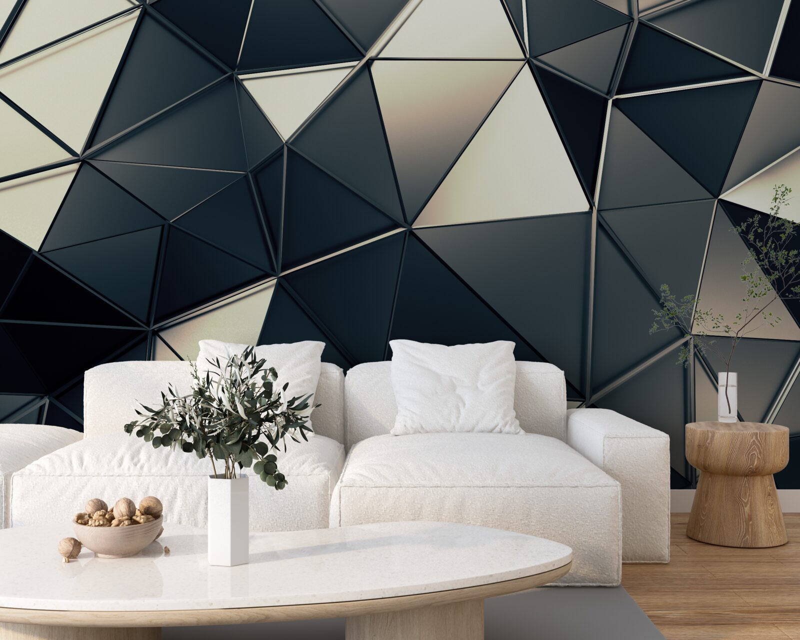 Papier peint l'éclat des triangles abstraits