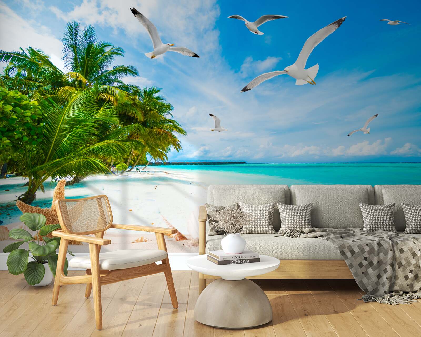 Papier peint rivage tropical calme