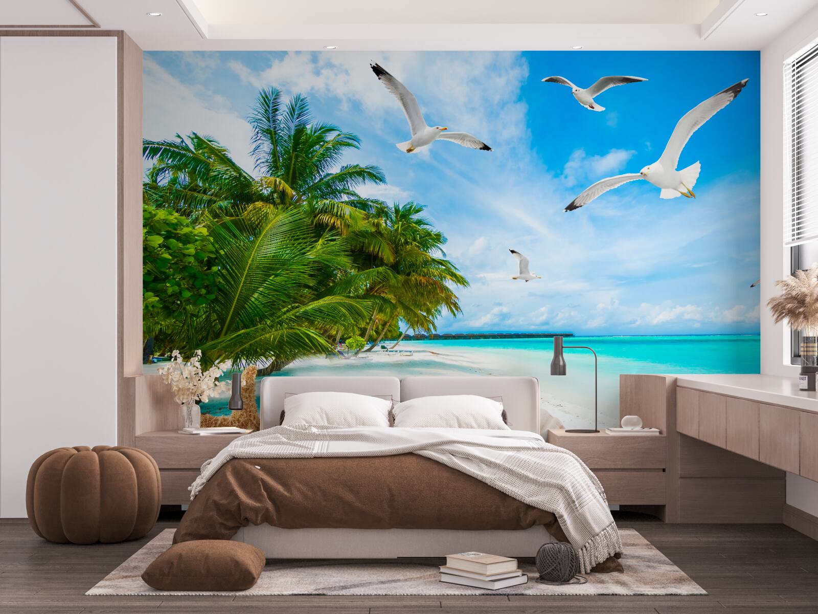 Papier peint rivage tropical calme