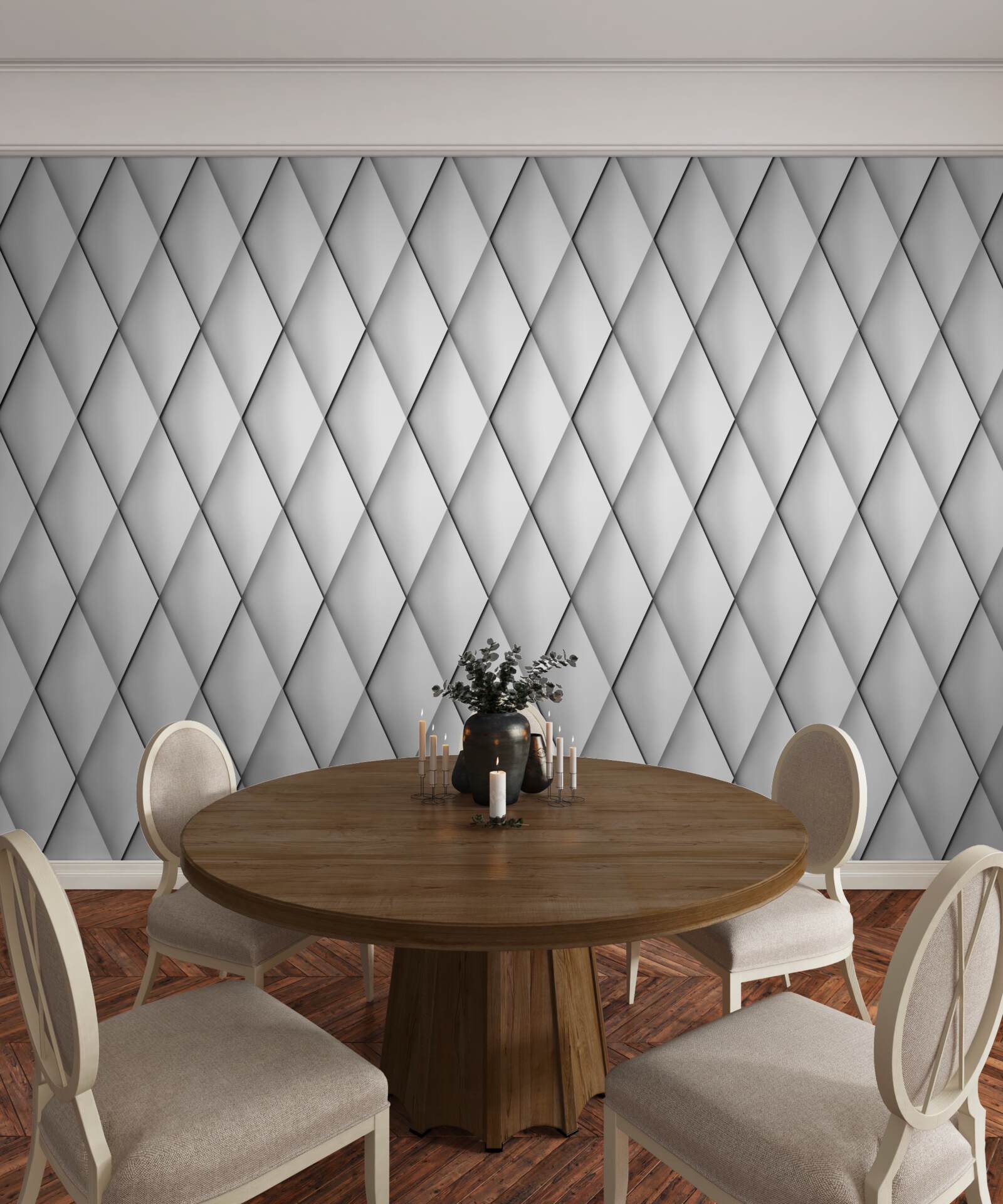 Papier peint diamants lisses