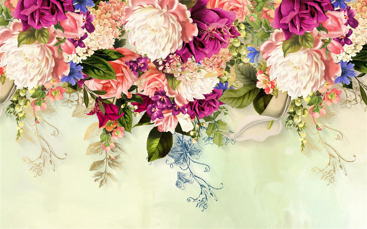 Papier peint des compositions florales élégantes