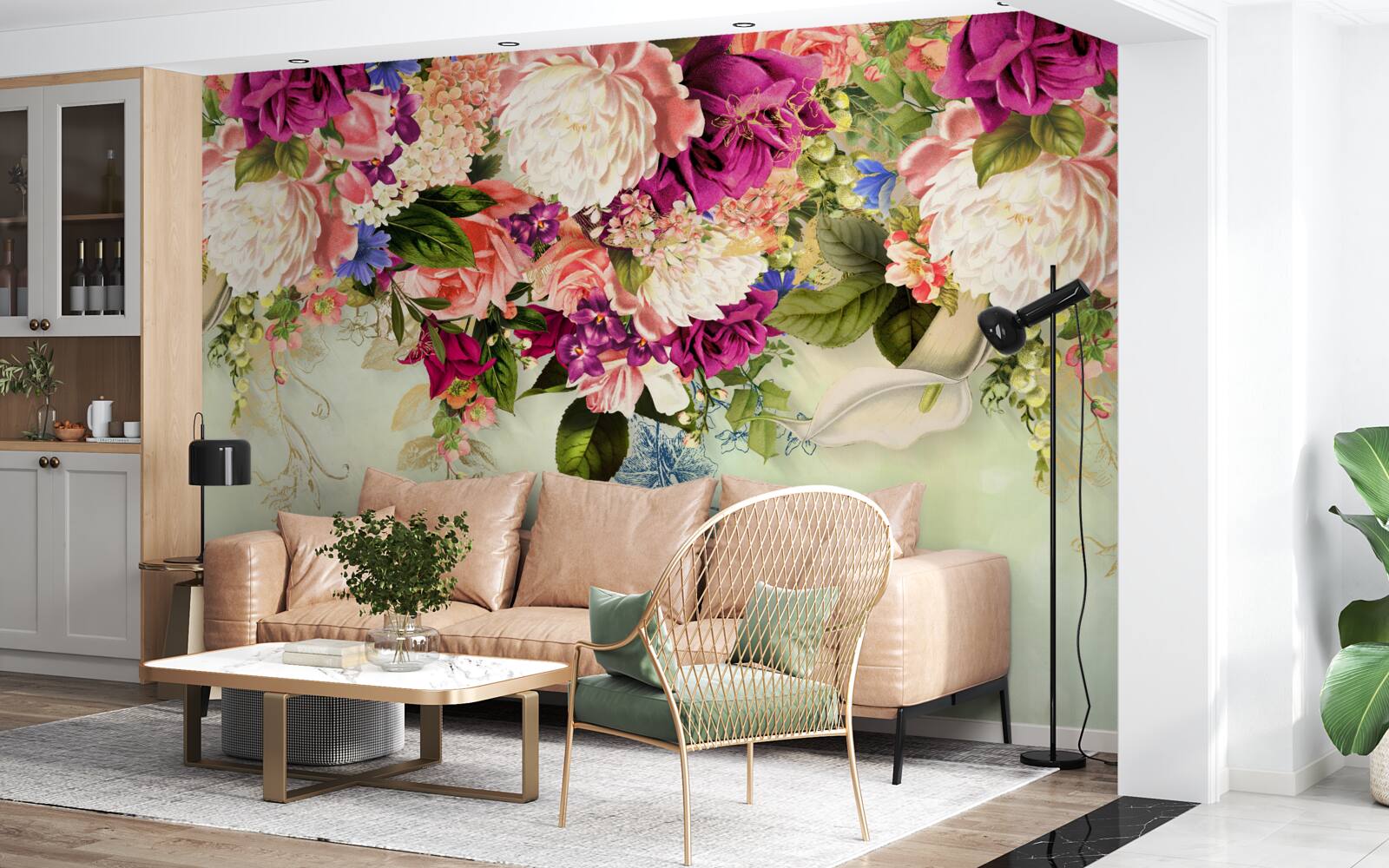 Papier peint des compositions florales élégantes