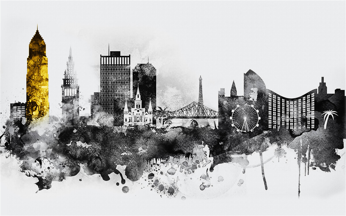 Papier peint abstraction architecturale de l'espace urbain