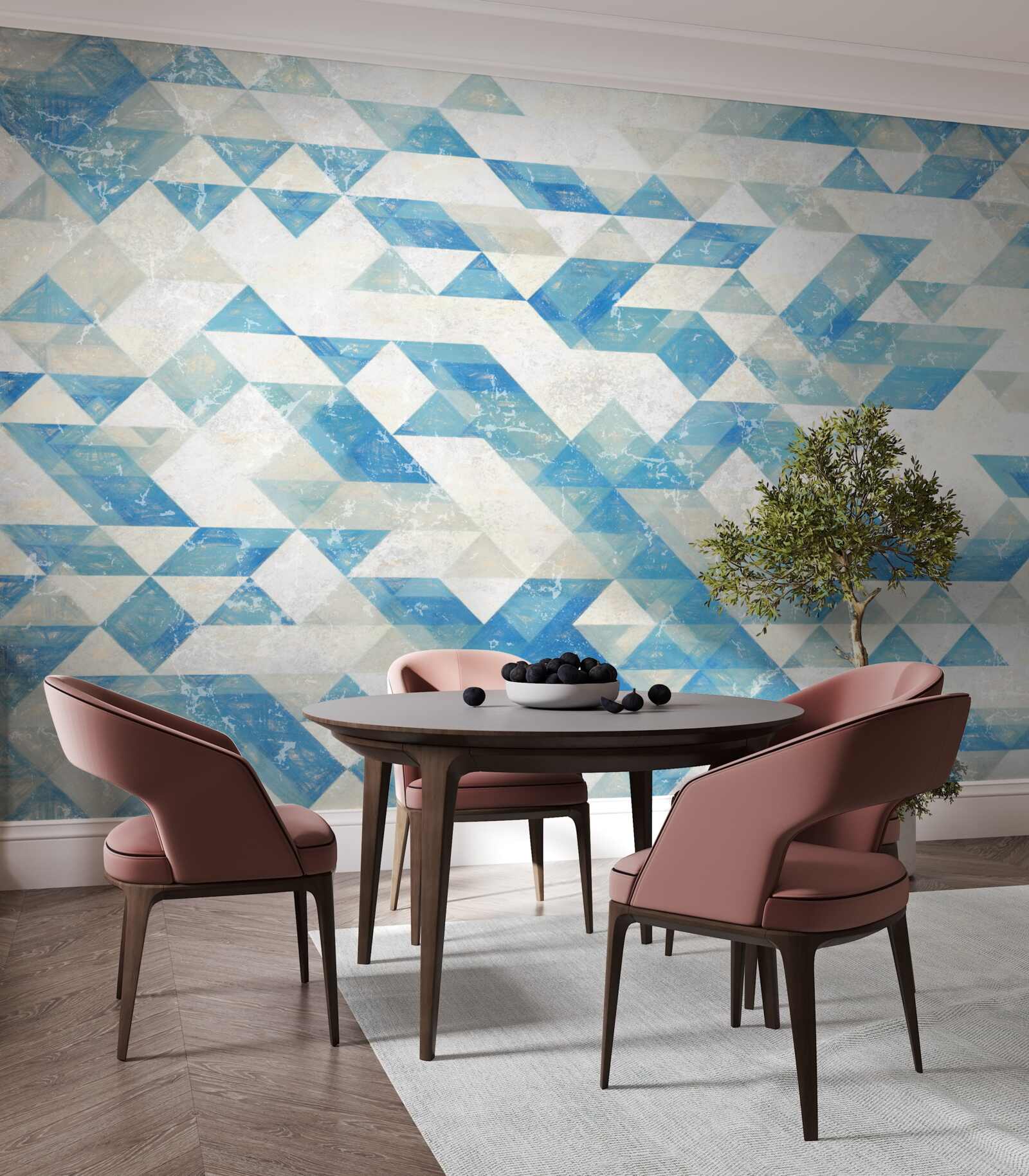 Papier peint formes géométriques dans l'abstraction