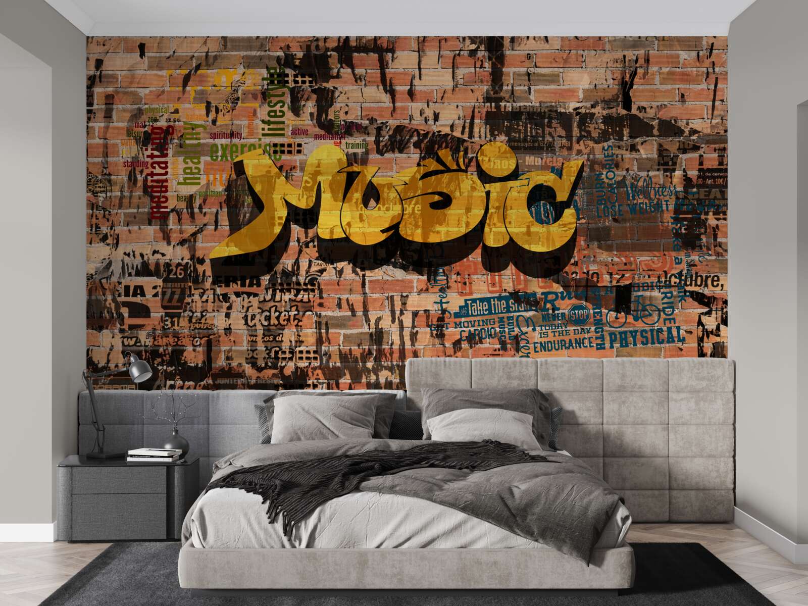Papier peint graffiti en son