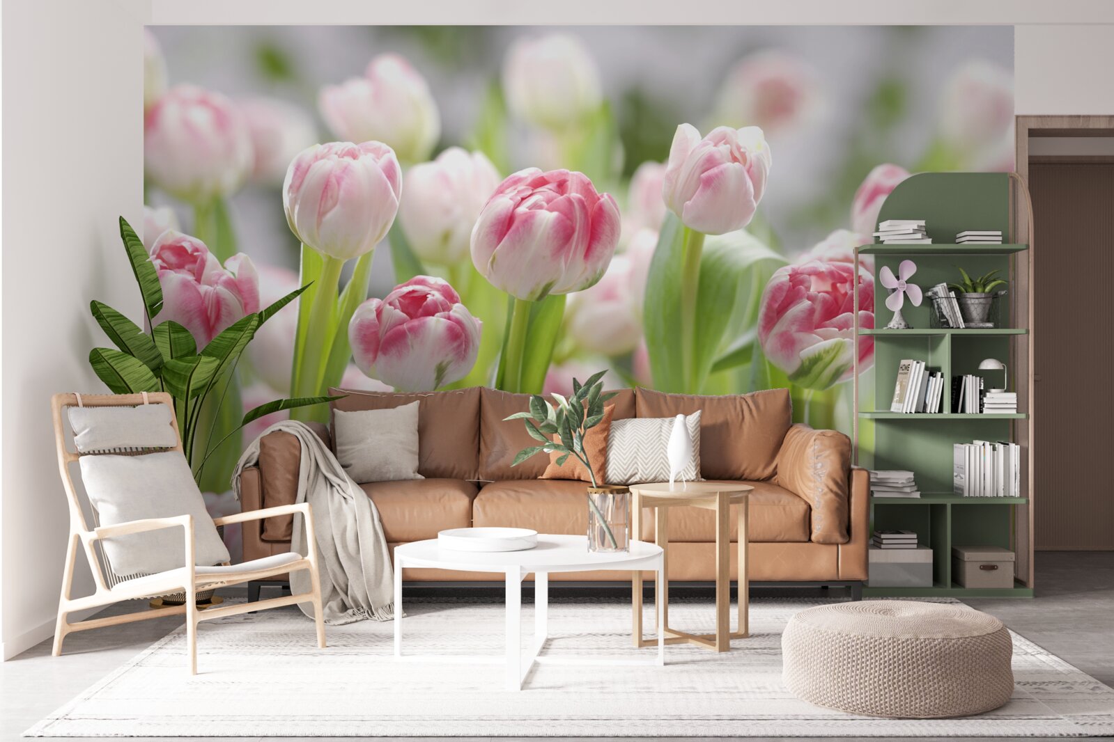 Papier peint bourgeons de tulipe non ouverts