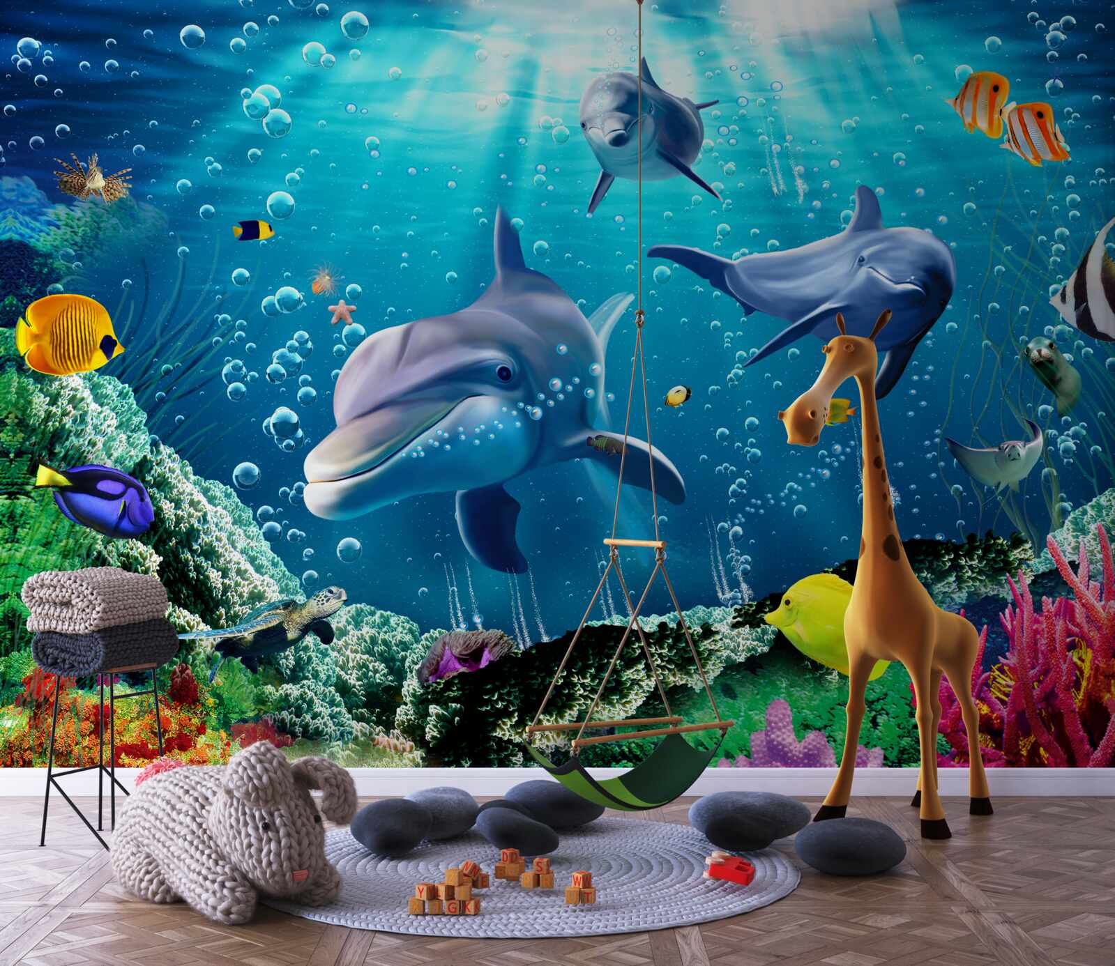 Papier peint le monde sous-marin et ses habitants