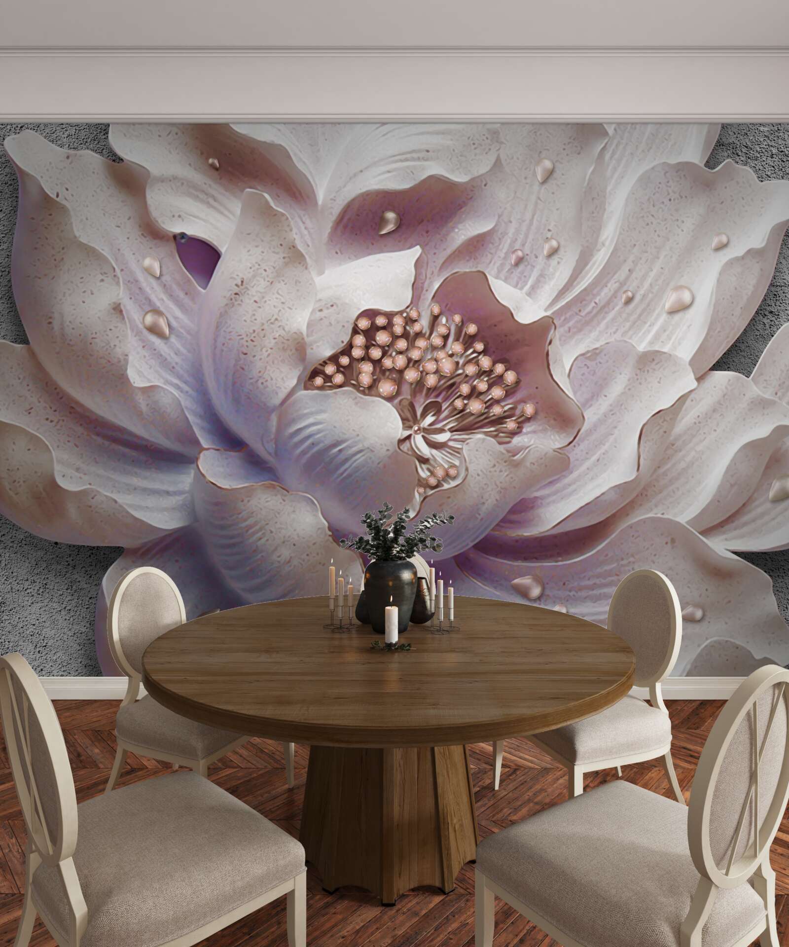 Papier peint bourgeon de pivoine exquis