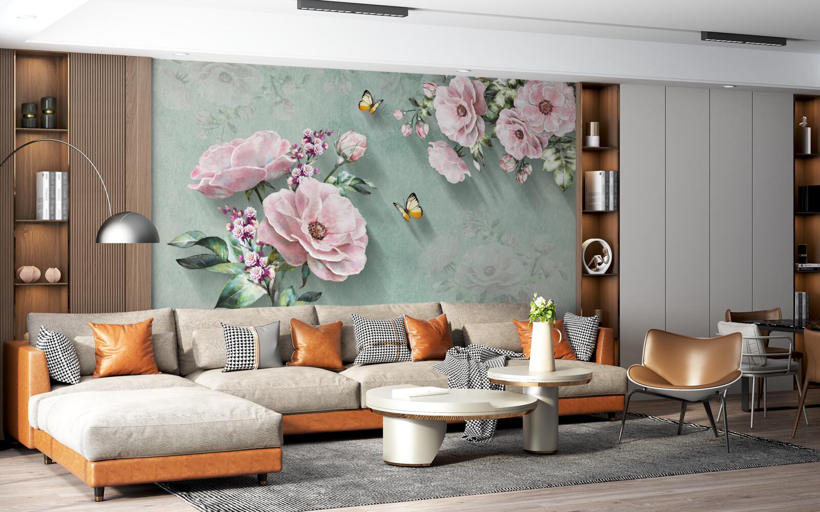 Papier peint des branches de fleurs magnifiques