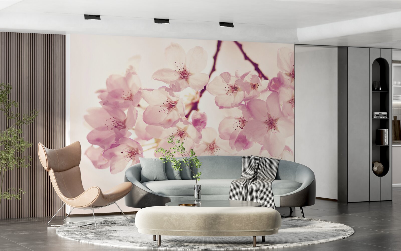 Papier peint les fleurs de cerisier sauvage, pleines de délicatesse