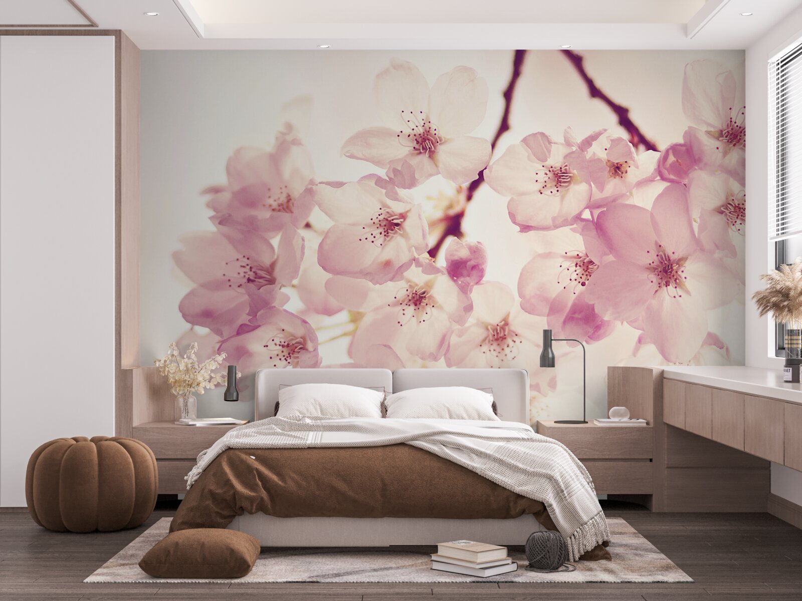 Papier peint les fleurs de cerisier sauvage, pleines de délicatesse