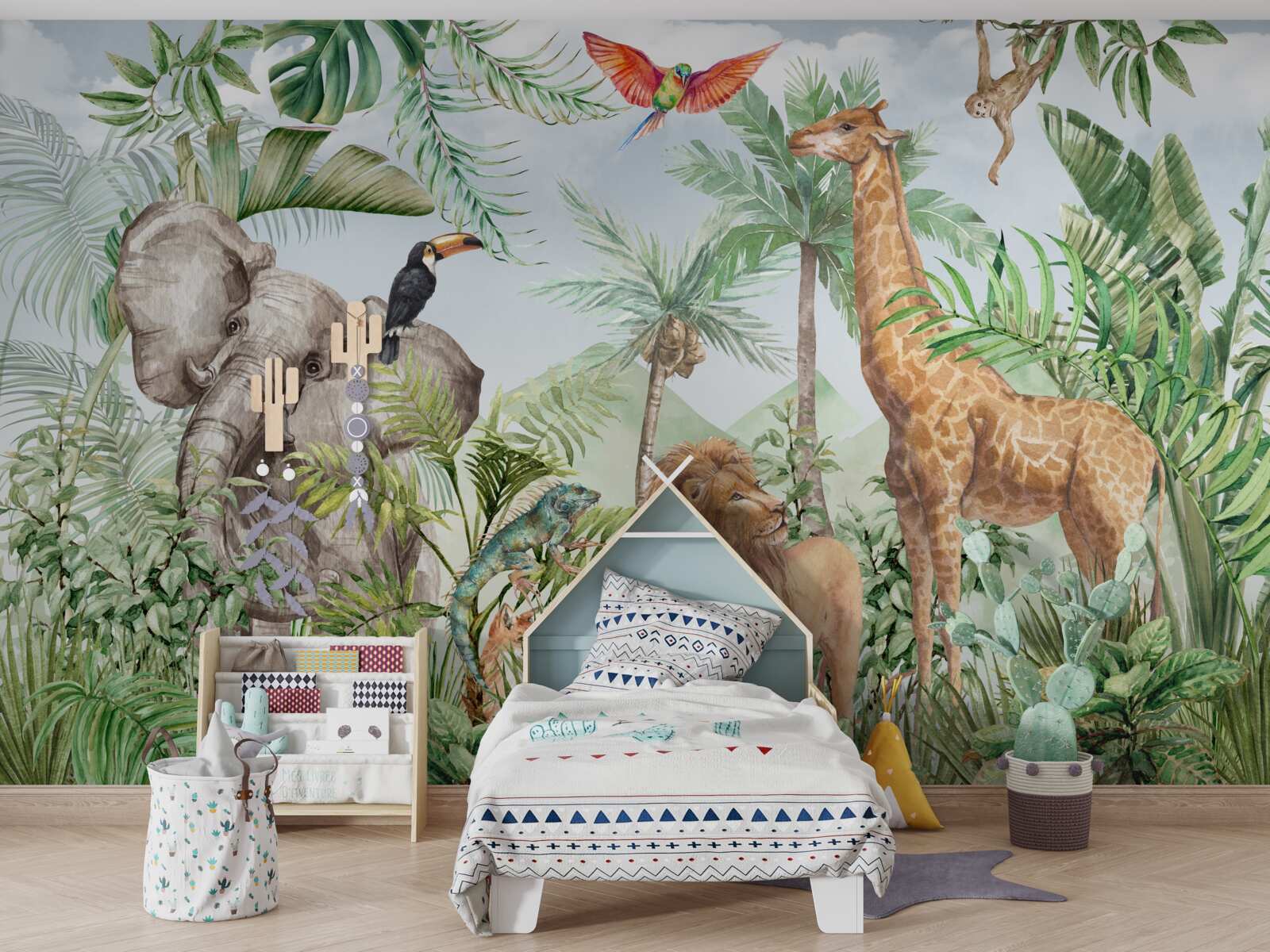 Papier peint animaux exotiques mignons