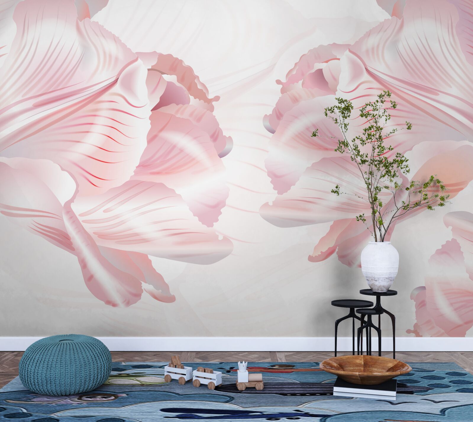 Papier peint des tulipes roses pour une ambiance romantique