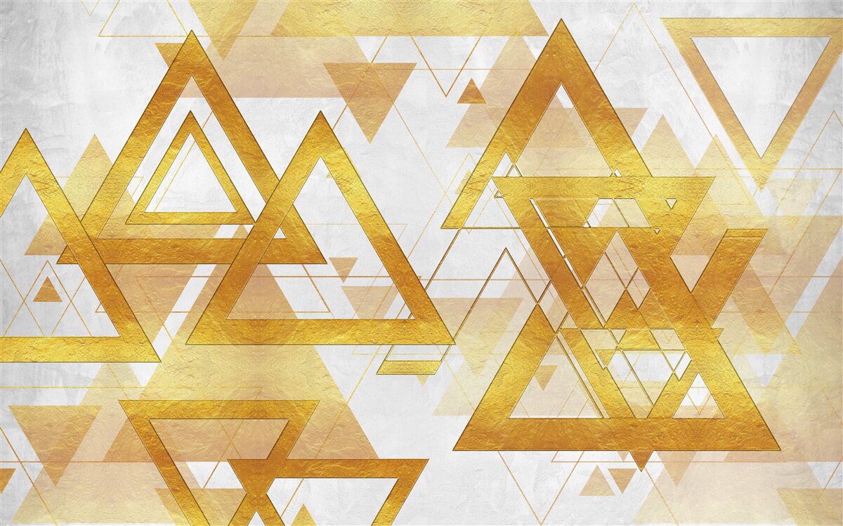 Papier peint masse des triangles d'or