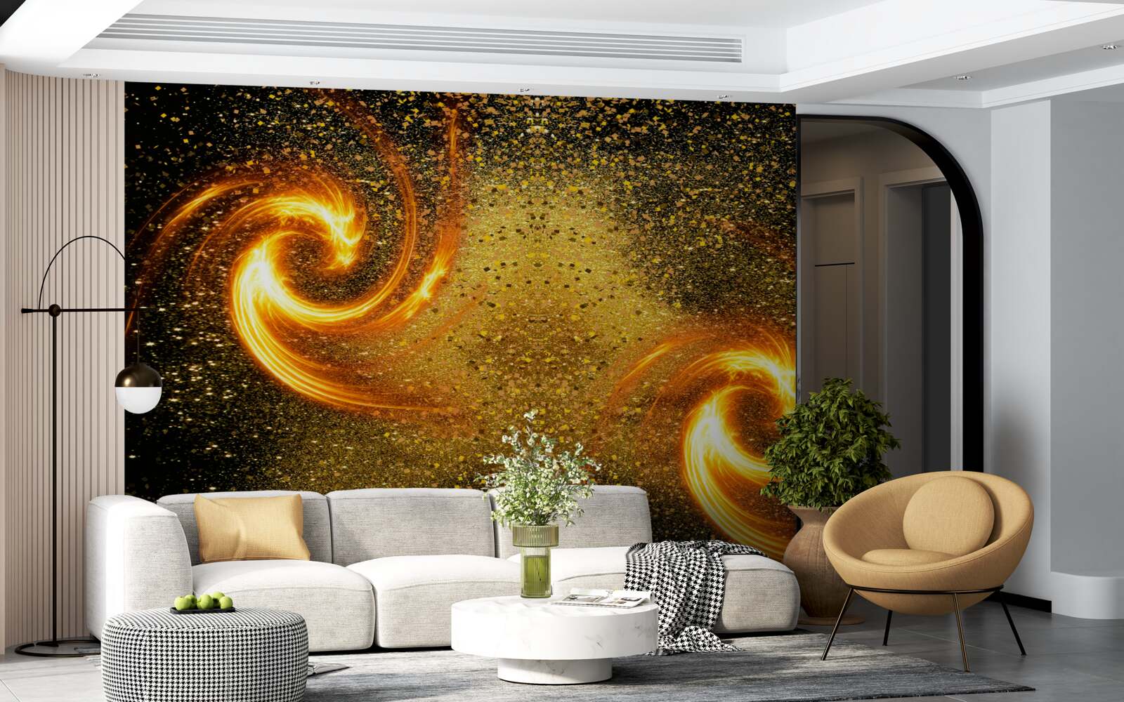 Papier peint des millions de luminaires astraux et plusieurs galaxies