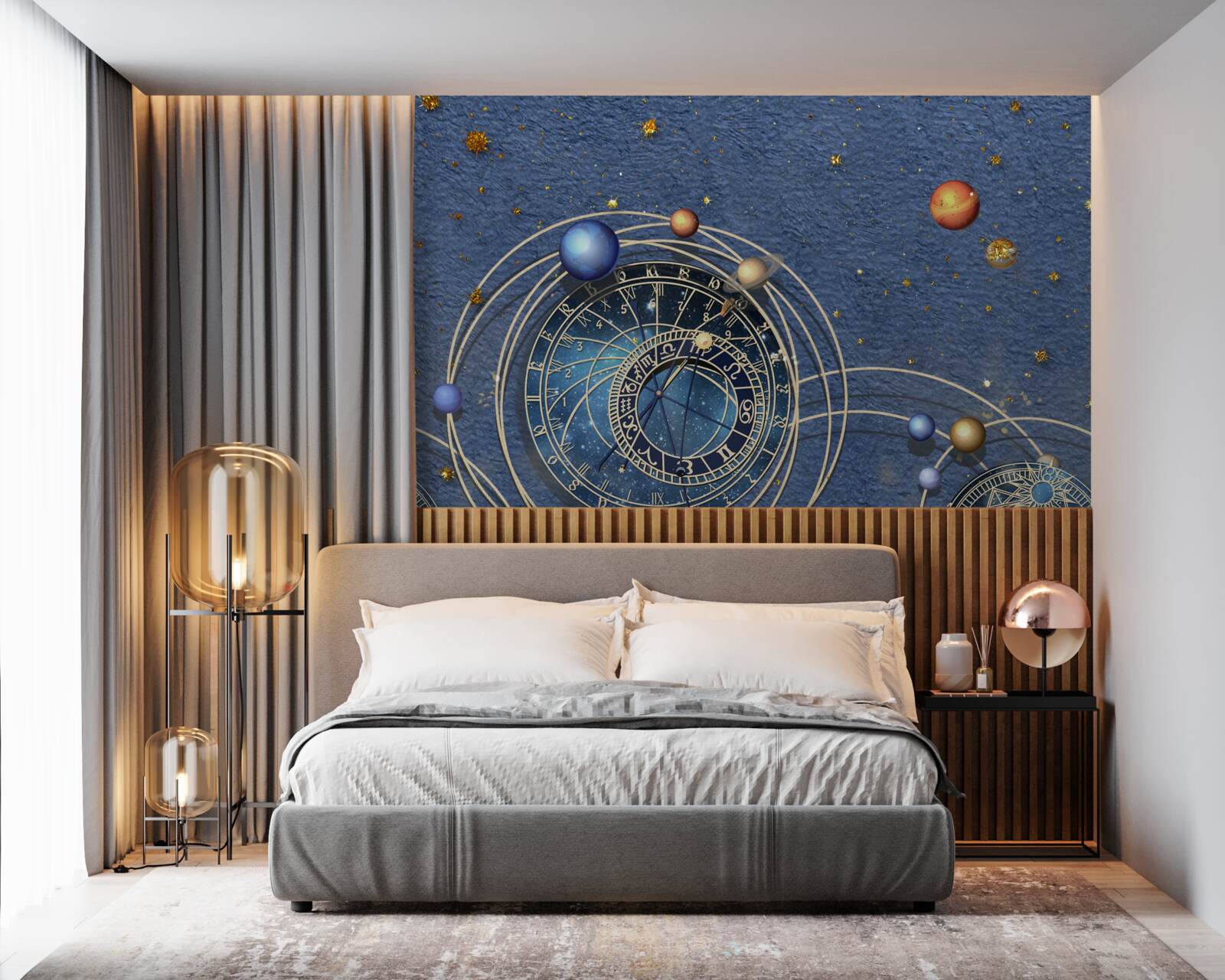 Papier peint le concept de mouvement planétaire au sein de la galaxie